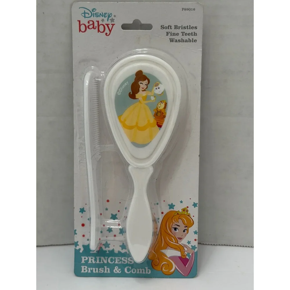 Disney Baby Princess Belle Beauty and the Beast Brush and Comb Set P89016 White